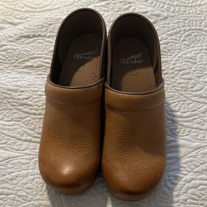 Dansko Light Brown Leather Clogs